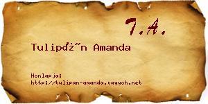 Tulipán Amanda névjegykártya